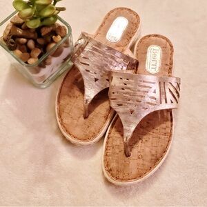 Born Women's Metallic Copper Cork Sandals